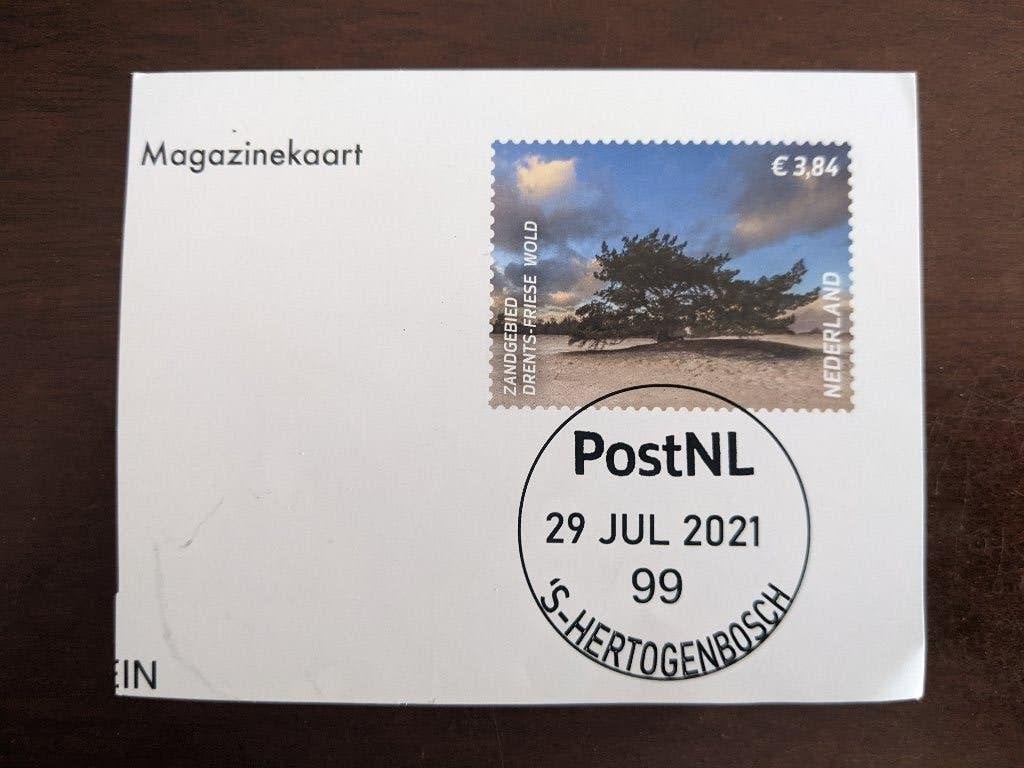 NL 2021; VOORDRUKZEGEL DRENTS-FRIESE WOLD, Verzenden, Na 1940, Gestempeld