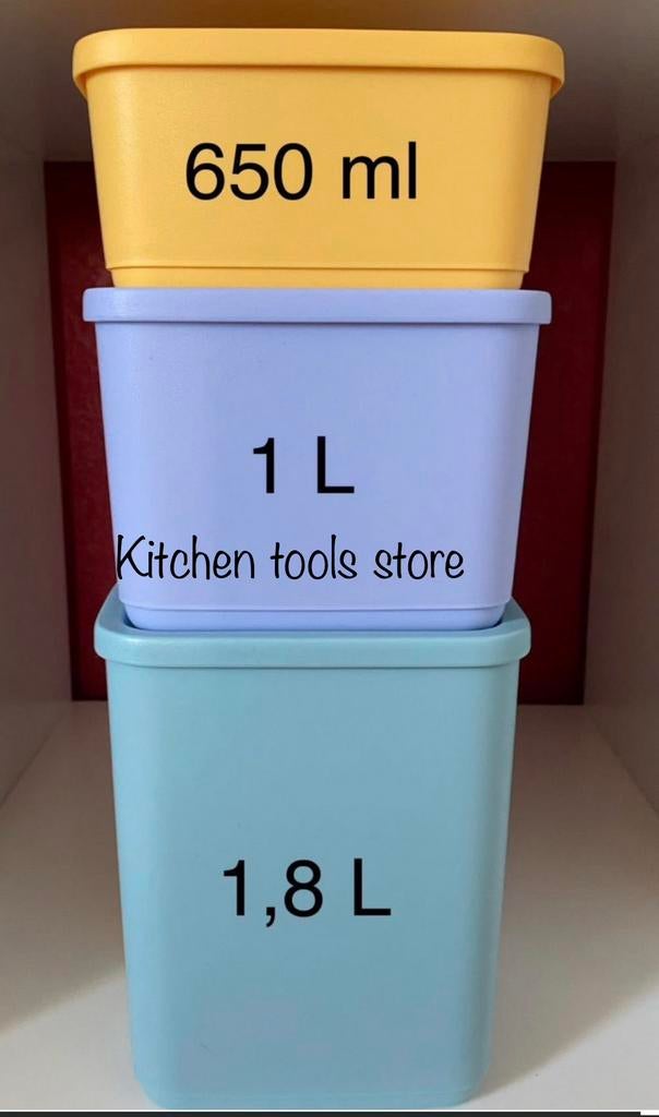 Nieuw Tupperware cubix set vierkante bewaarbak voorraadbus, Ophalen of Verzenden, Nieuw, Bus of Trommel