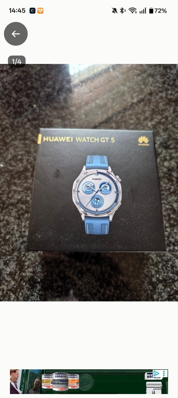 huawei smartwatch gt 5 met doos, Ophalen, Zo goed als nieuw, Overige merken