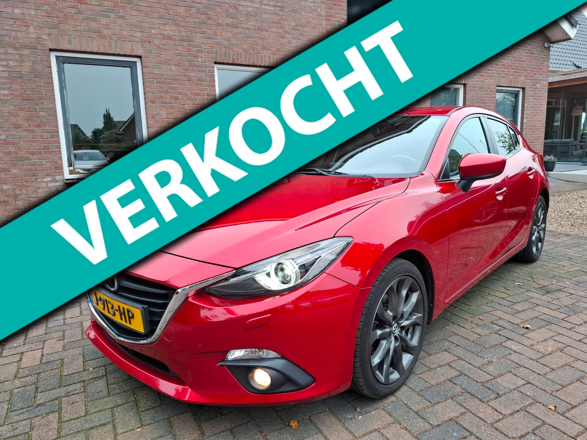 Mazda 3 2.0 GT-M Line. Camera, leder, stoelverwarming, cruis, Voorwielaandrijving, 1998 cc, Xenon verlichting, Gebruikt