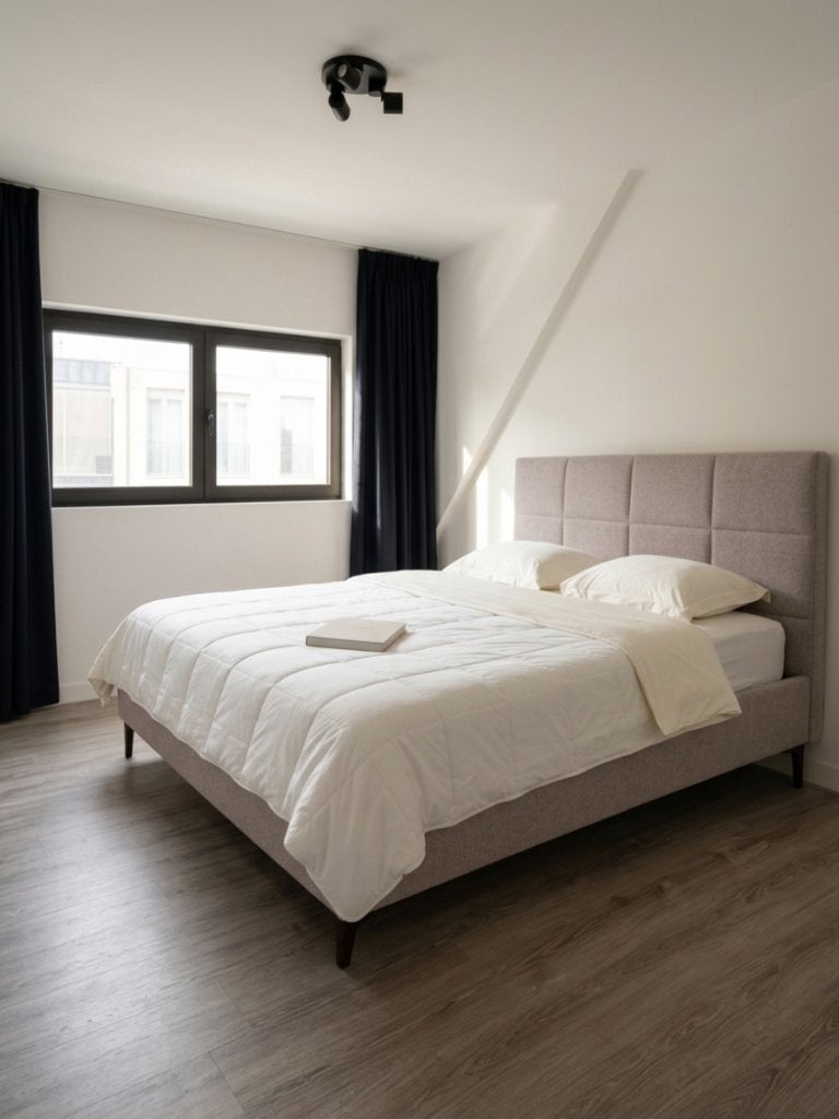 NIEUW Luxe Bed 180x220 cm – Extra Lang King Size + Hoofdbord, Ophalen, Beige, 180 cm, Stof