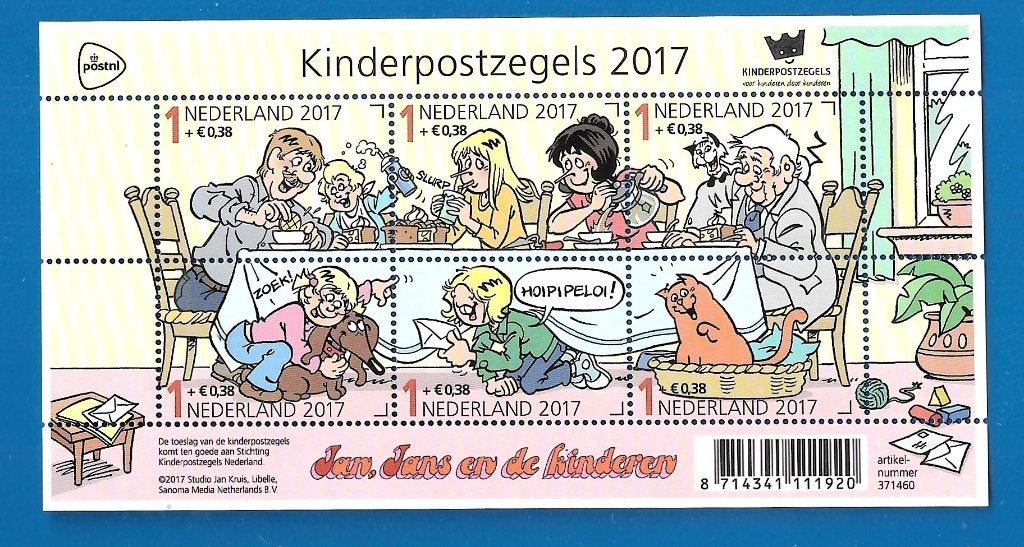 NVPH 3586 Kinderpostzegels 2017 - Jan, Jans en de kinderen, Postzegels en Munten, Verzenden, Na 1940, Postfris