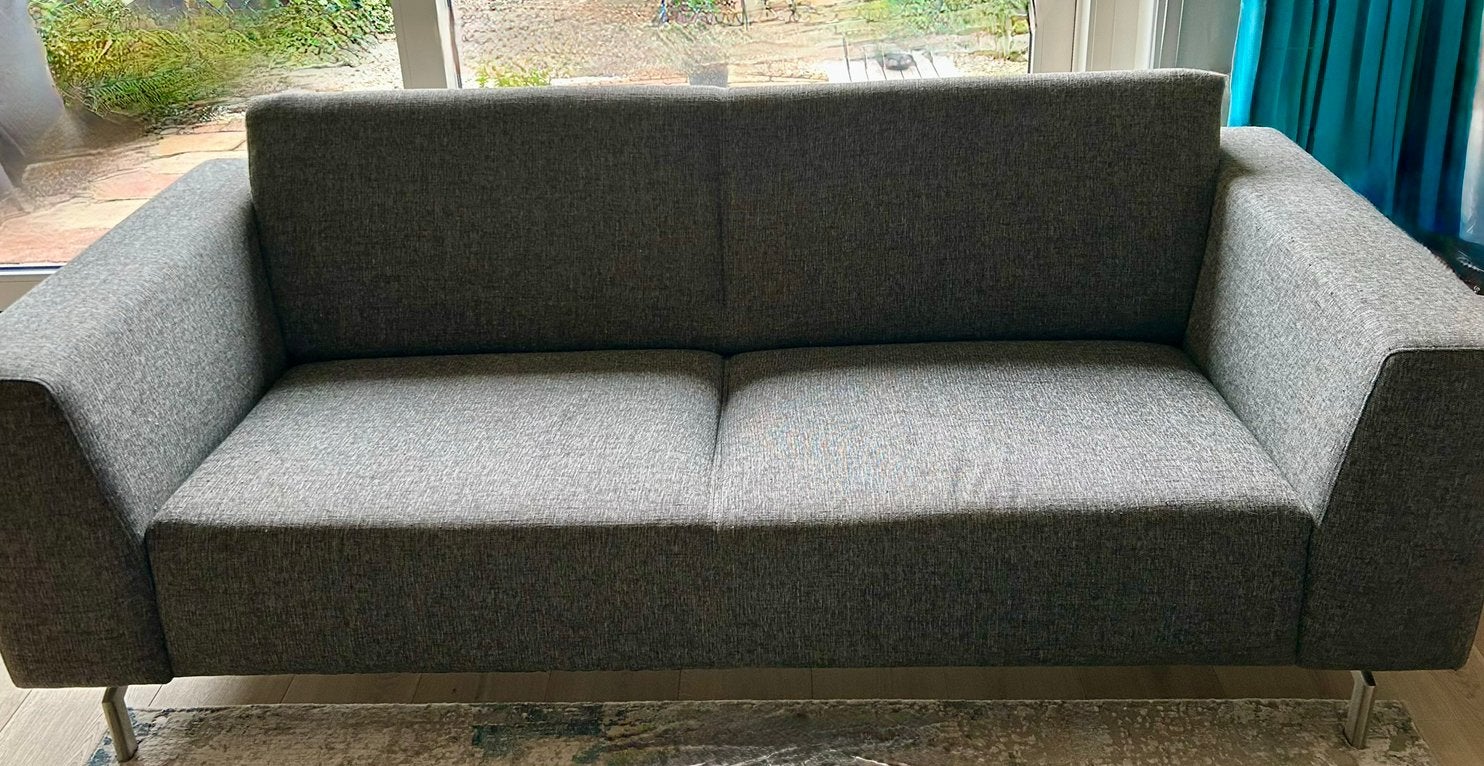 Zitbank 2,5 zits antraciet, Ophalen, Gebruikt, Overige maten, 75 tot 100 cm