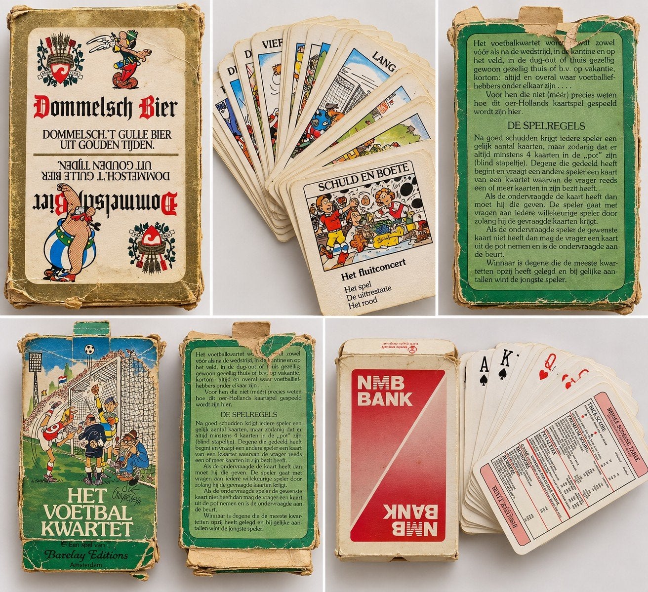 Vintage kaartspellen – Zwarte Piet, NMB, Dommelsch & Voetbal, Ophalen of Verzenden