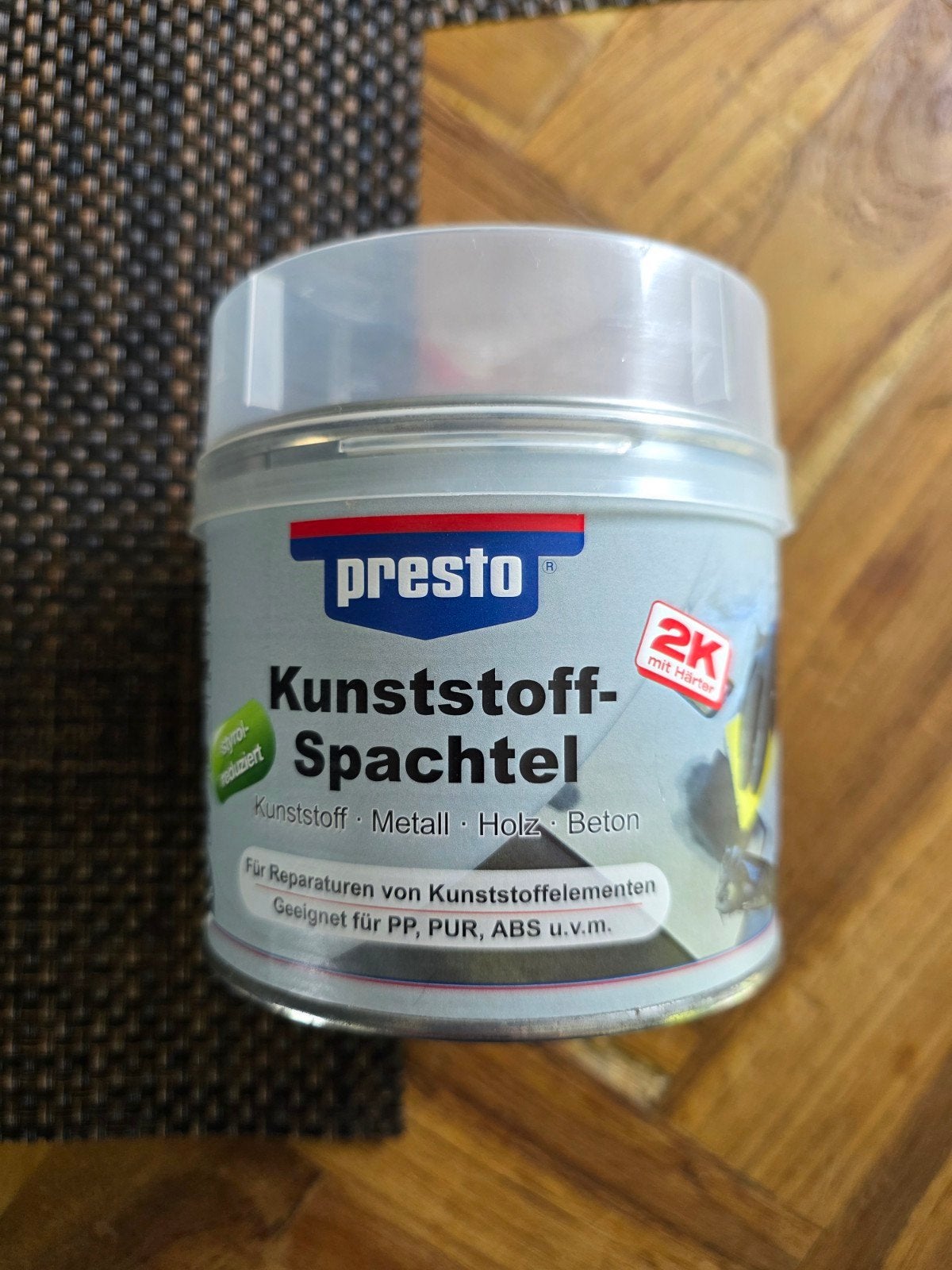 Presto Kunststof Spachtel 2K met Harder - 975g, Ophalen, Nieuw, Wit