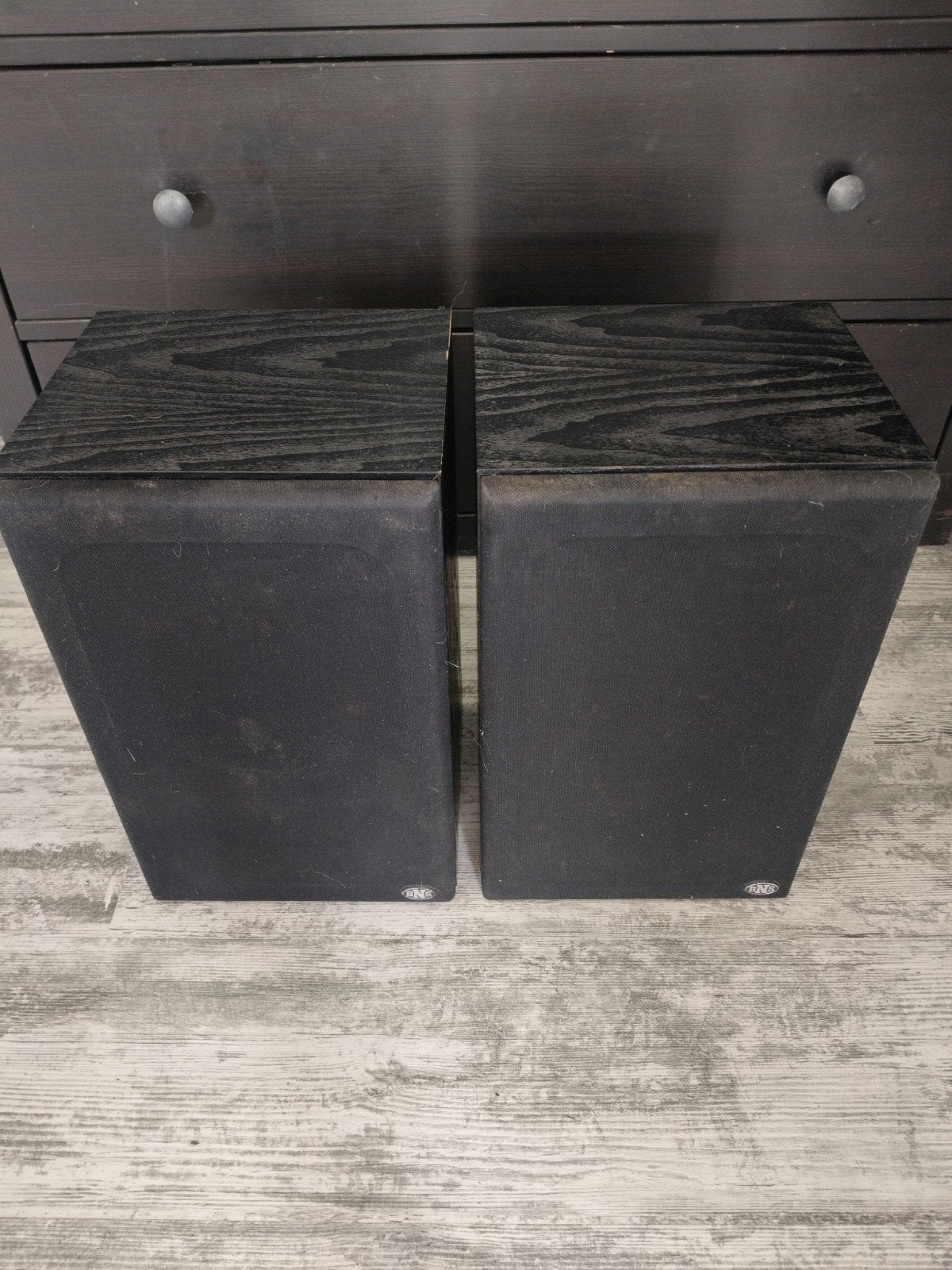 BNS E. 12 S Speakerset met sluitkabels, 80 watt, Overige merken, Stereo speakers, Gebruikt, Inclusief kabels