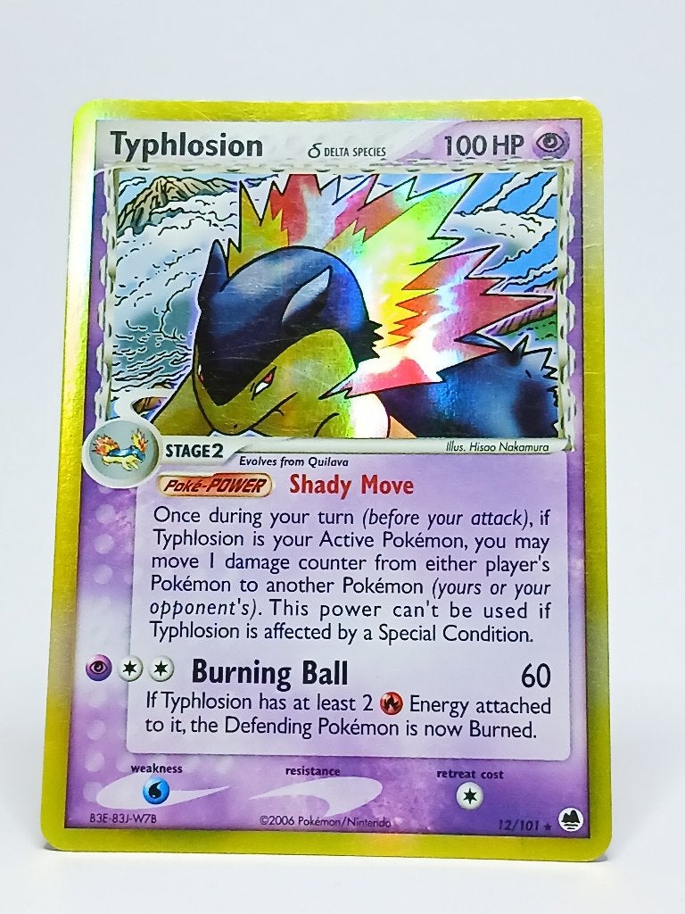 Pokémon - EX Dragon Frontiers - Typhlosion - 12/101 - Holo, Verzenden, Zo goed als nieuw, Losse kaart, Foil