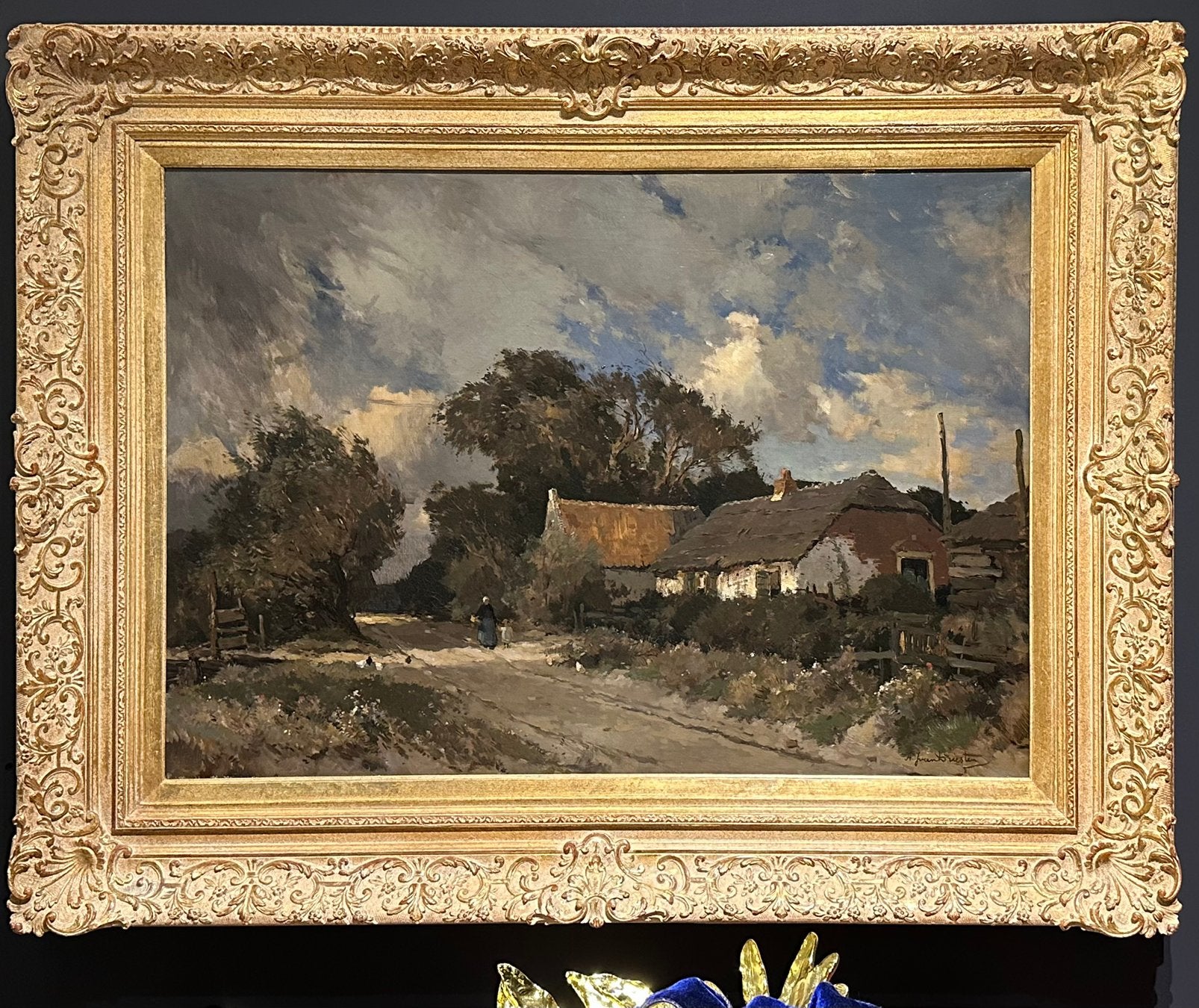 Arend Jan van Driesten (1878-1969) || De Veurse Achterweg’53, Ophalen, Doek, Impressionistisch, Olieverf