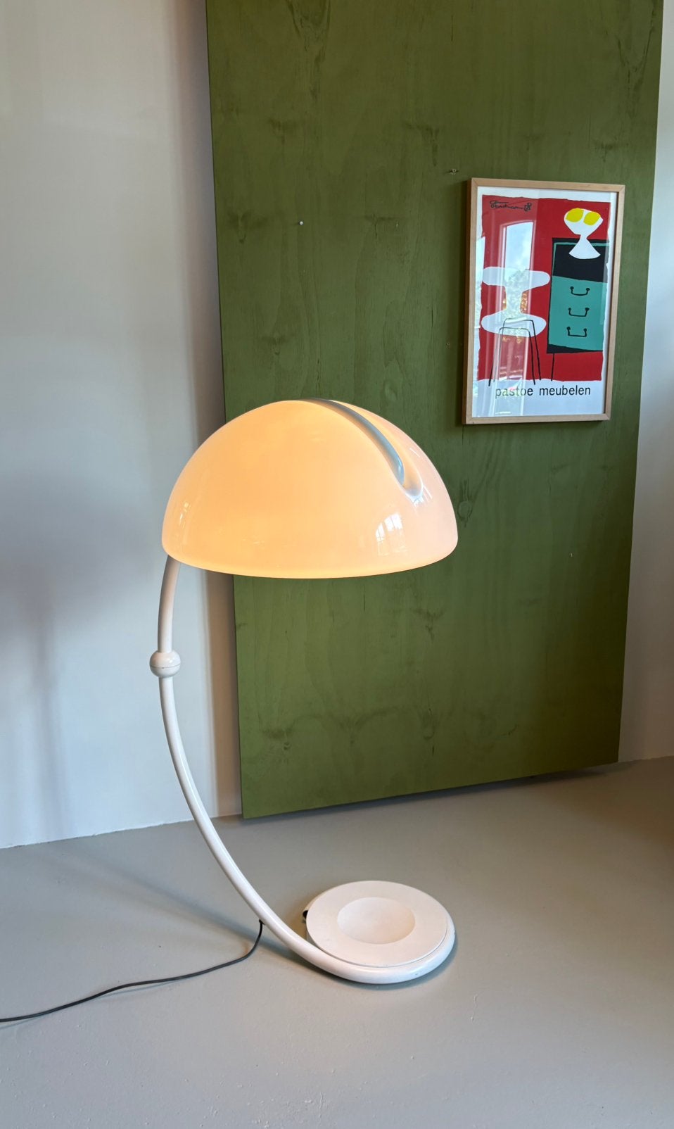 SERPENTE VLOERLAMP VAN ELIO MARTINELLI MARTINELLI LUCE, Ophalen, Martinelli Luce, E27 (groot), Zo goed als nieuw