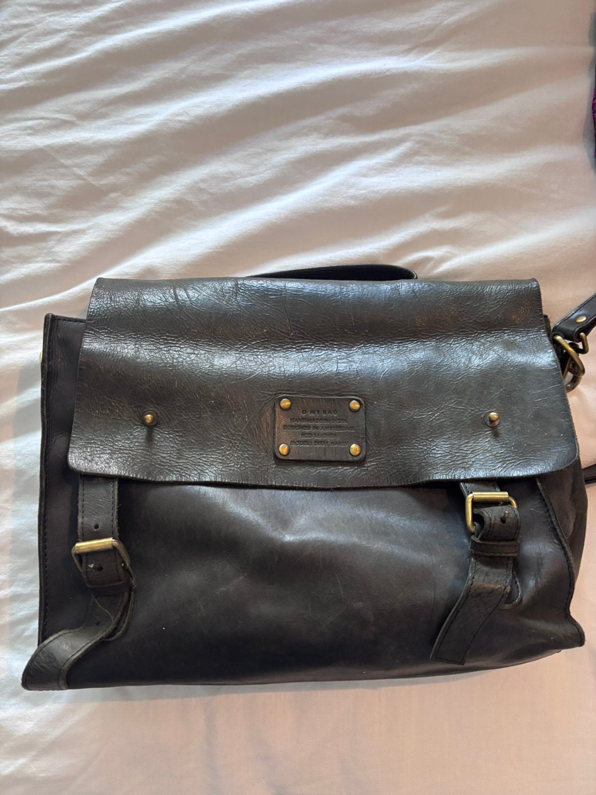 Leren zwarte tas O my bag, Ophalen of Verzenden, Zo goed als nieuw, Zwart, Handtas