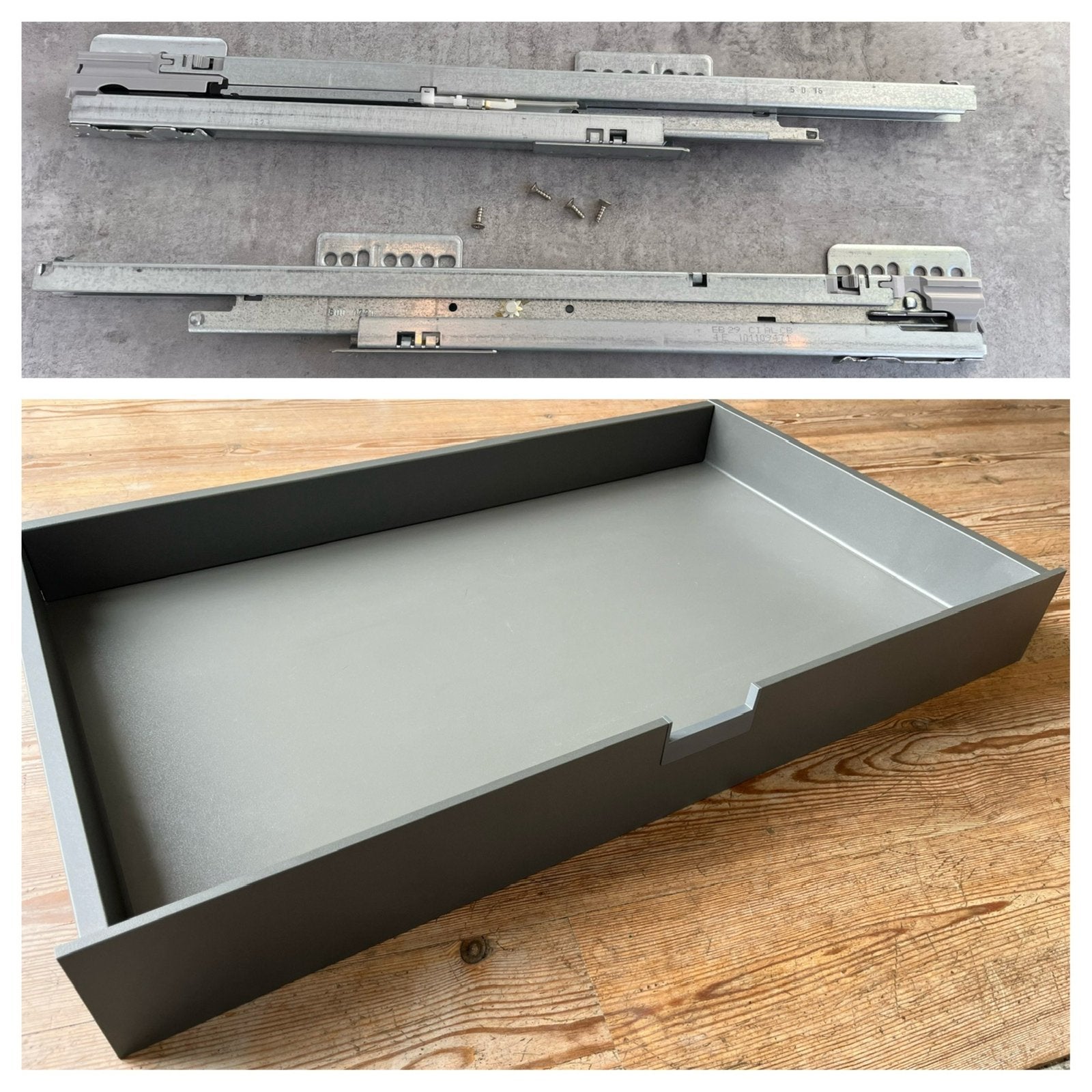 Nobilia Grijze la met ladegeleiders nieuw keuken bestekla, Ophalen, Nieuw, 50 tot 100 cm, Minder dan 100 cm