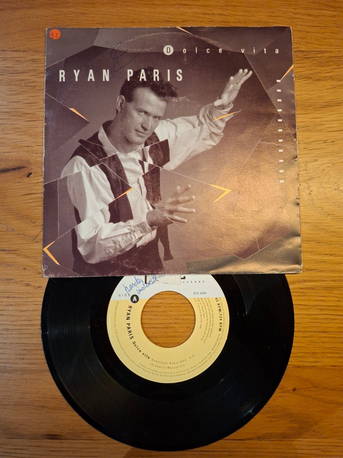 Ryan Paris - Dolce Vita 7 inch vinyl single, Gebruikt, 7 inch, Ophalen of Verzenden, Pop