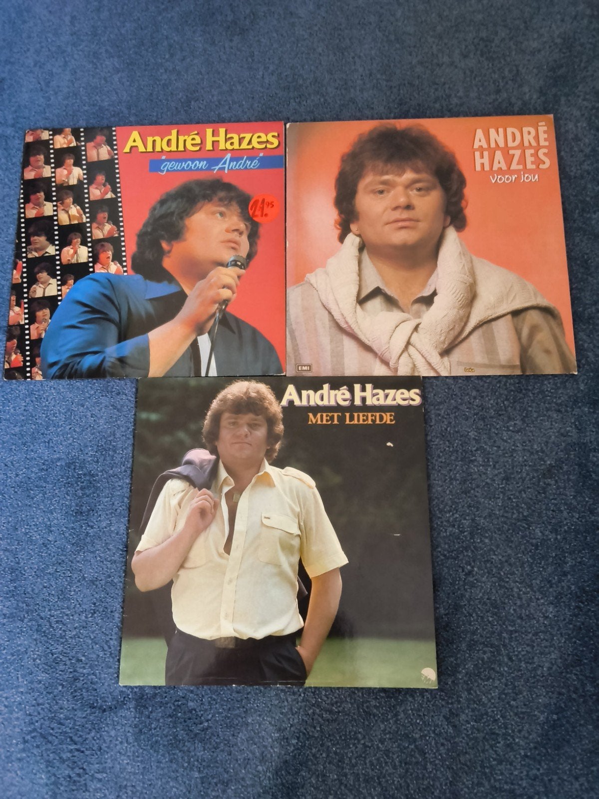 André Hazes LP's: Gewoon André, Voor Jou, Met Liefde, Cd's en Dvd's, LP, Gebruikt, Ophalen of Verzenden, Levenslied of Smartlap