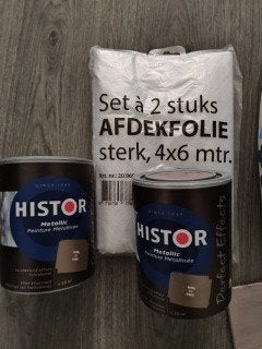 Histor Metallic Veilig Sur 6960 11 Blik van 1 Liter Nieuw!, Ophalen, Overige kleuren, Nieuw, Verf