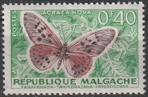 3317. Madagascar 446 pfr. Vlinder, Verzenden, Overige landen, Postfris