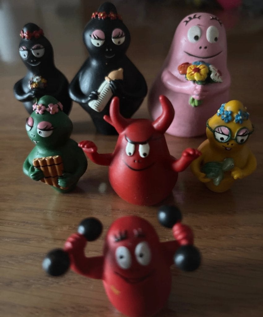 Vintage Barbapapa Figuren Plastoy 7 stuks – Barbapapa, Ophalen, Overige figuren, Zo goed als nieuw, Beeldje of Figuurtje