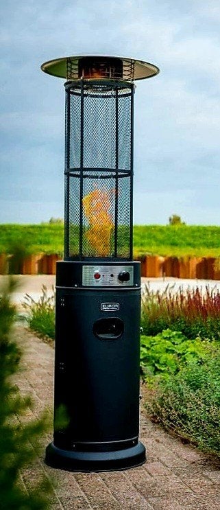Mooie terrasverwarmer heater veel sfeer met 3 gasflessen, Ophalen of Verzenden