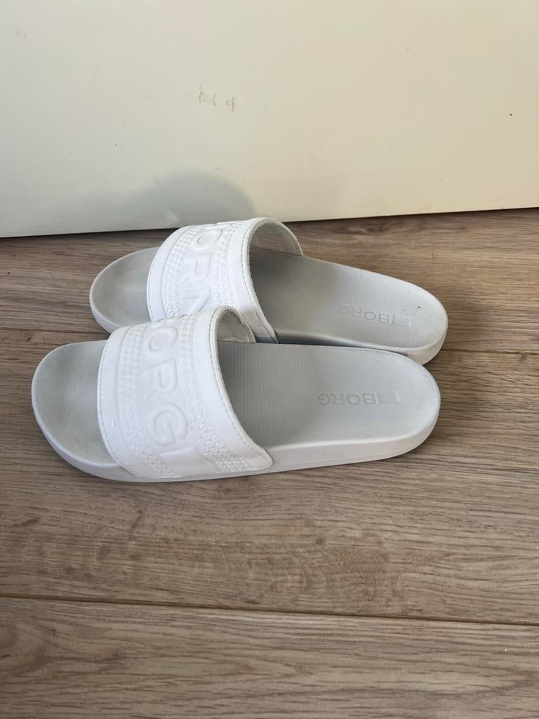 Witte Björn Borg slippers -, Ophalen of Verzenden, Zo goed als nieuw, Wit, Slippers