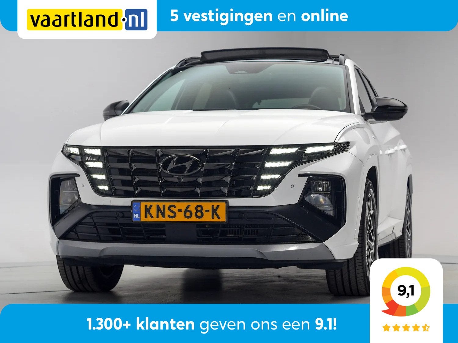 Hyundai Tucson 1.6 T-GDi PHEV 265pk N Line Sky 4WD [ Panoram, Auto's, Hyundai, Automaat, 1350 kg, Gebruikt, 4 cilinders