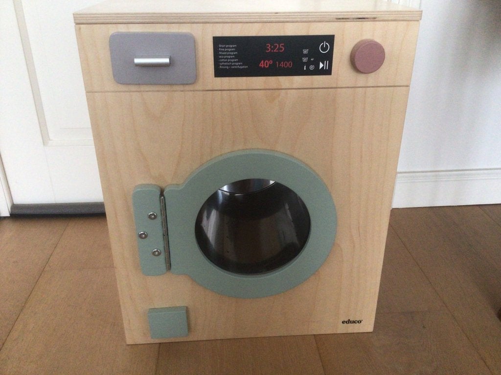 Houten wasmachine Educo speelgoed peuterkleuter Vaste prijs, Ophalen, Zo goed als nieuw