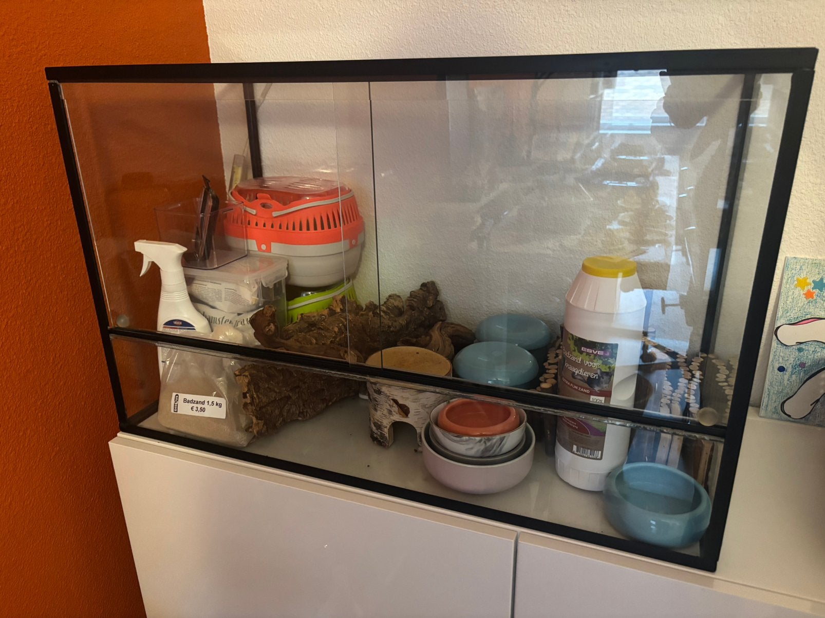 Hamster kooi 80 x 40 x 50cm + benodigdheden, Zo goed als nieuw, Ophalen, Minder dan 60 cm, Hok