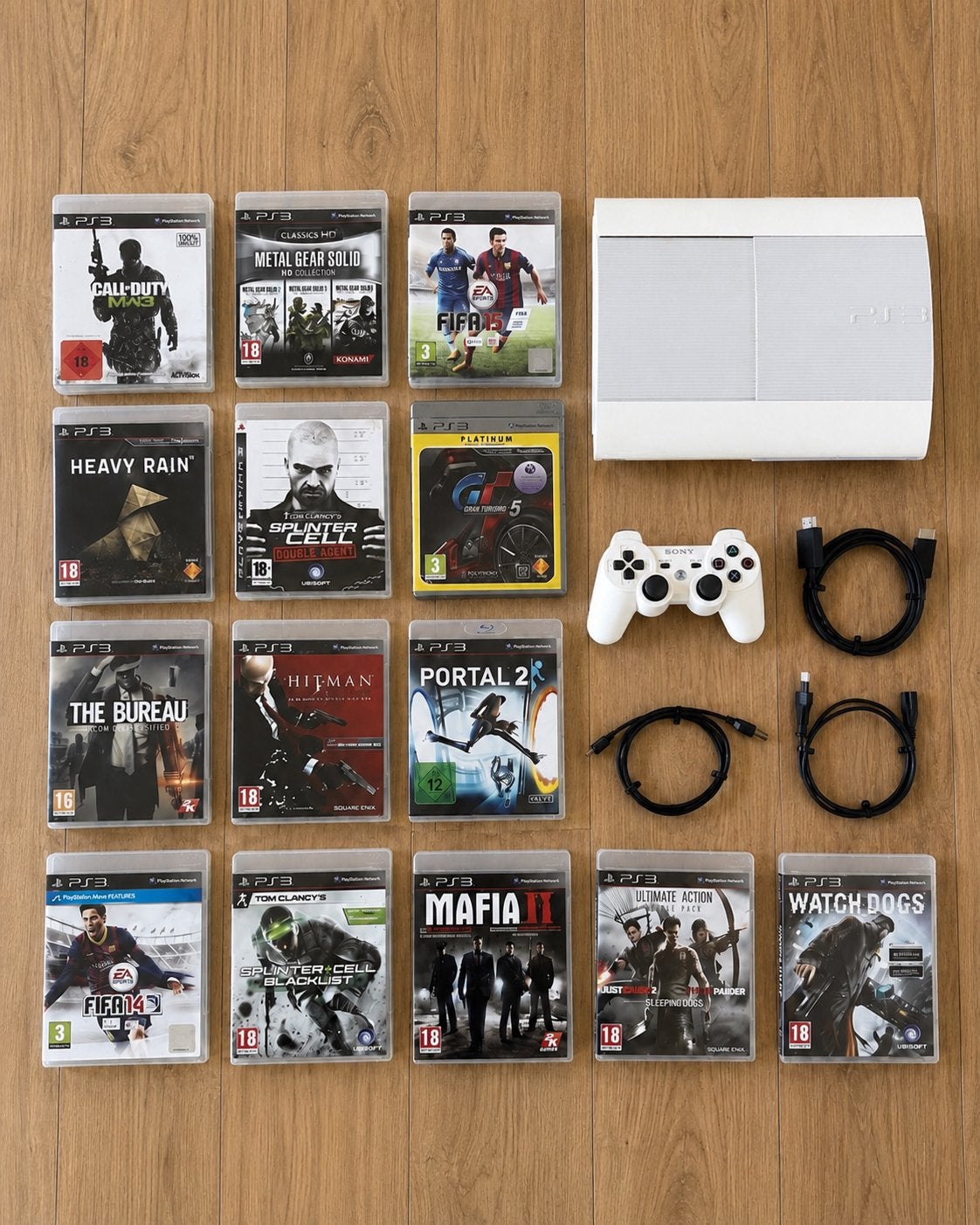 Nette PlayStation 3 Super Slim 500GB + 15 games + controller, Ophalen, Met games, Zo goed als nieuw, 500 GB