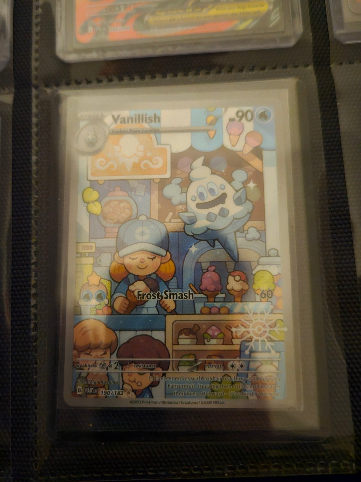 Pokemon Vanillish 190/182 Paradox Rift, Ophalen of Verzenden, Zo goed als nieuw, Losse kaart, Foil