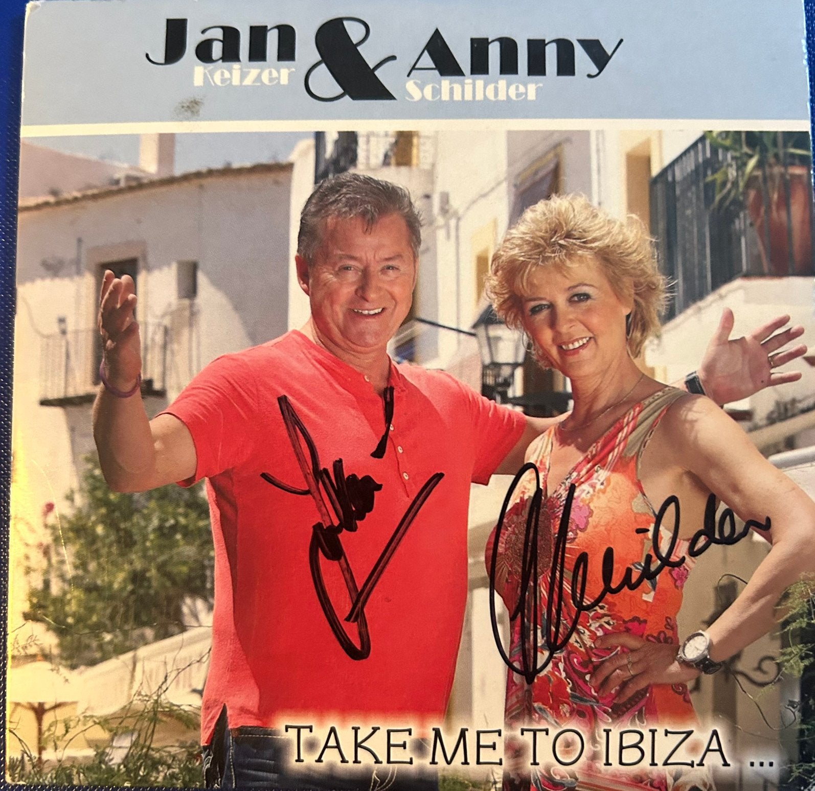 Jan l& Anny Take me to Ibiza met handtekeningen Cd-single, Ophalen of Verzenden, Gebruikt, Pop