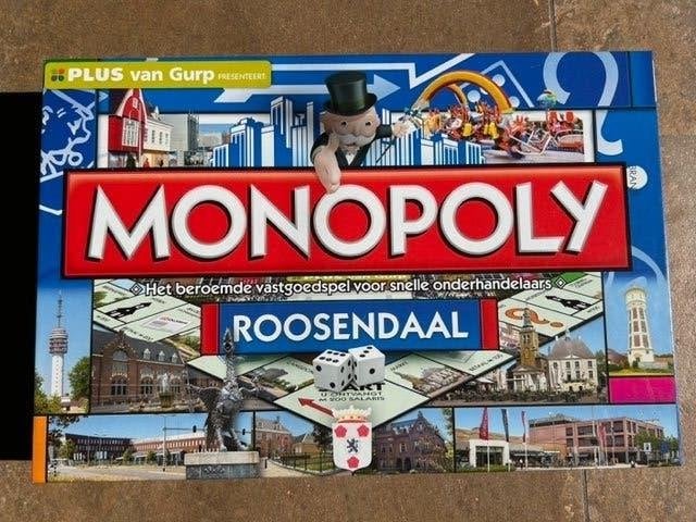 Te koop limited edition Bord spel Monopoly Roosendaal, Een of twee spelers, Ophalen of Verzenden, Zo goed als nieuw, Plus