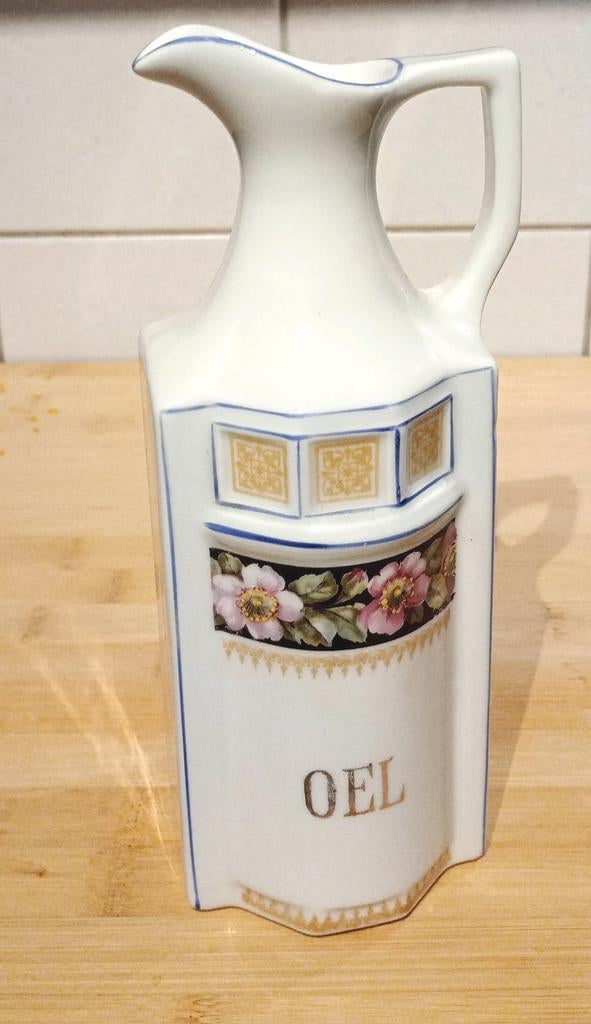 Decoratief Duitse olie kan met rosen  motief., Huis en Inrichting, Ophalen