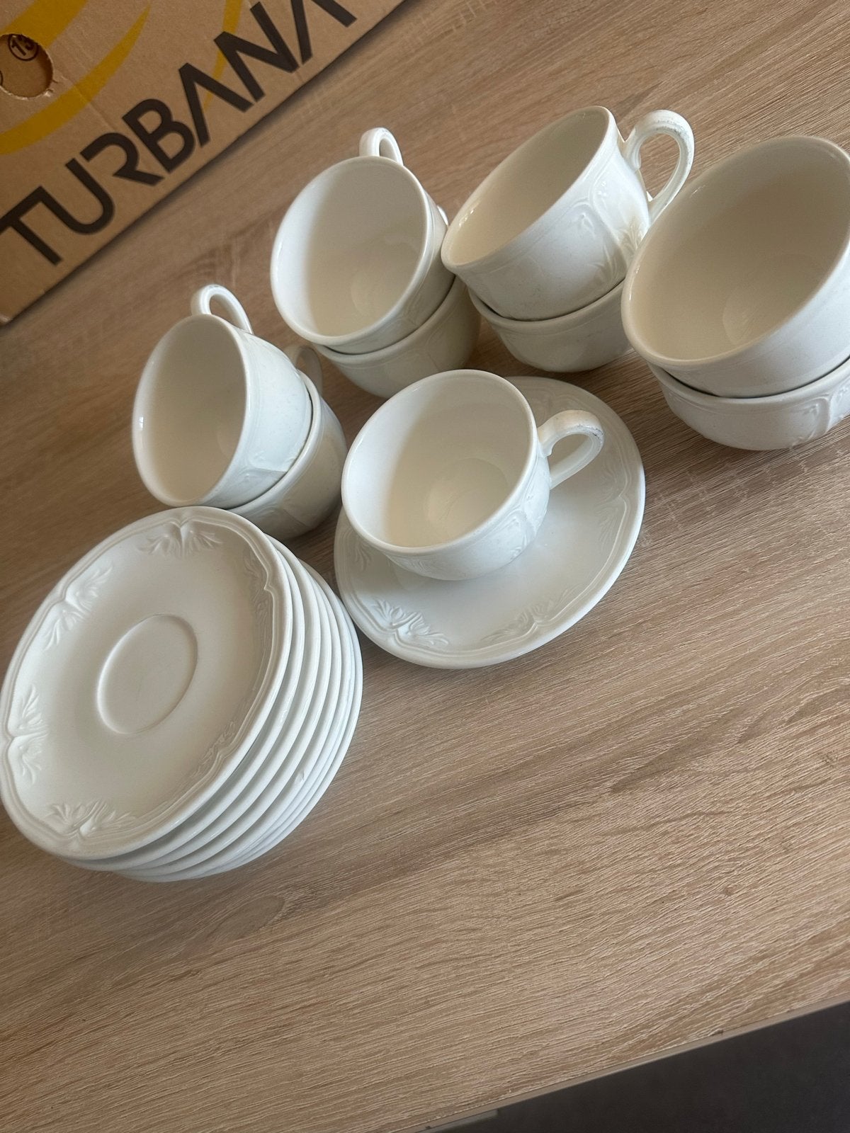9 Villeroy & Boch Cortina 2000 Kop en Schotel Sets, Gebruikt, Klassiek, Villeroy & Boch, Ophalen of Verzenden