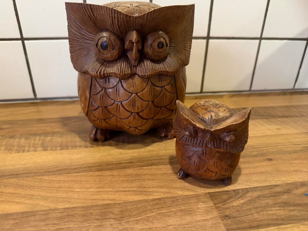 Uilen houtsnijwerk, Antiek en Kunst, Ophalen of Verzenden