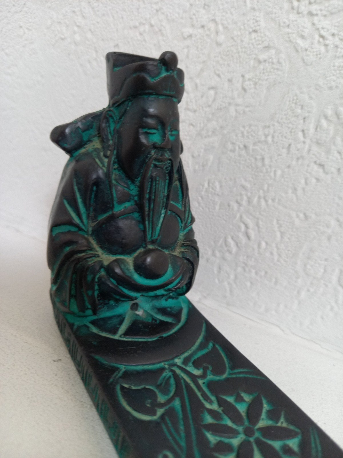Mooie houder voor wierook stokjes  (Chinese oude man?), Ophalen of Verzenden, Gebruikt