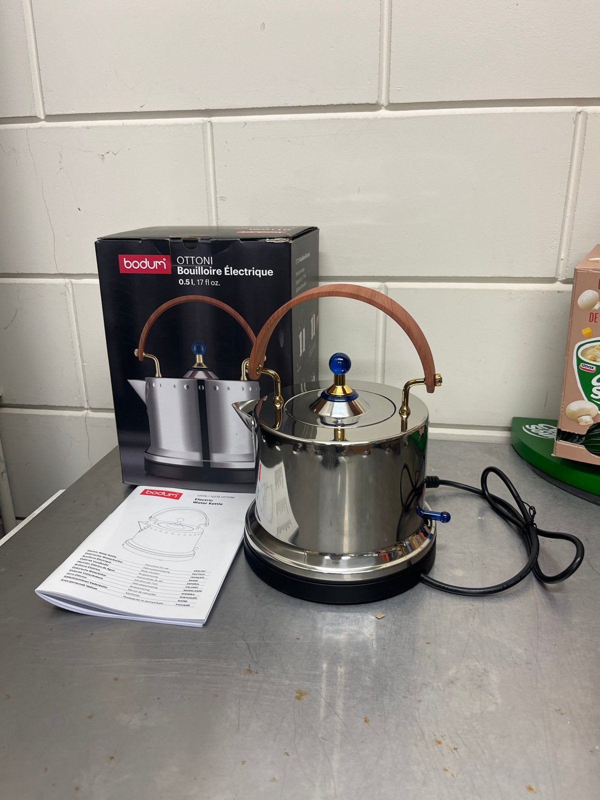 Gloednieuwe Bodum Ottini Waterkoker - RVS, 0.5L, Onbekend, Nieuw, Ophalen of Verzenden, Onbekend
