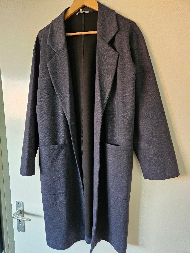 lange nette blazer spijkerstof look SANDWICH maat L (42), Blauw, Maat 42/44 (L), Ophalen of Verzenden, Zo goed als nieuw