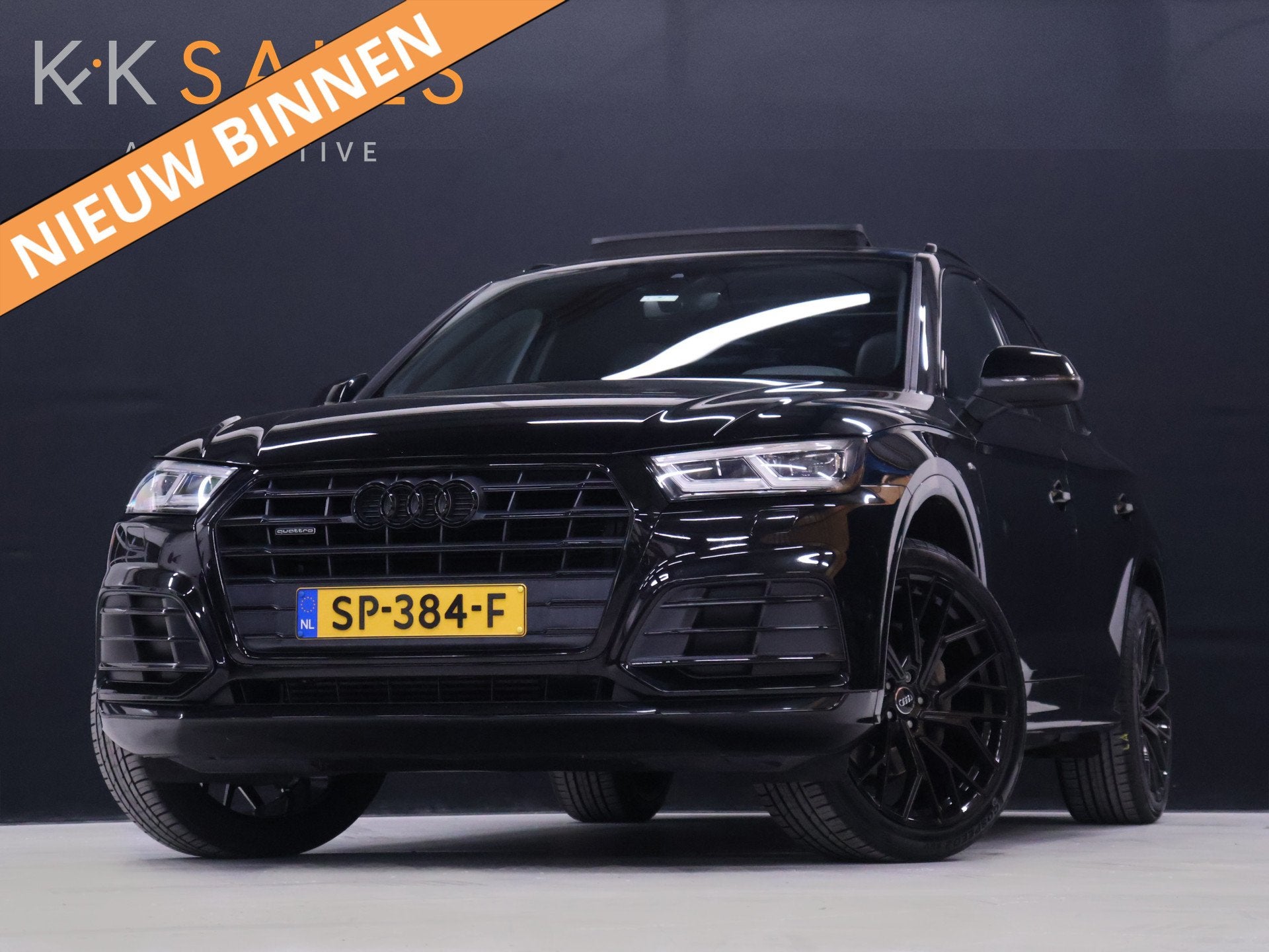 Audi Q5 2.0 TFSI quattro Sport S Line [SCHUIFKANTELDAK, APPL, Automaat, Gebruikt, 4 cilinders, Zwart
