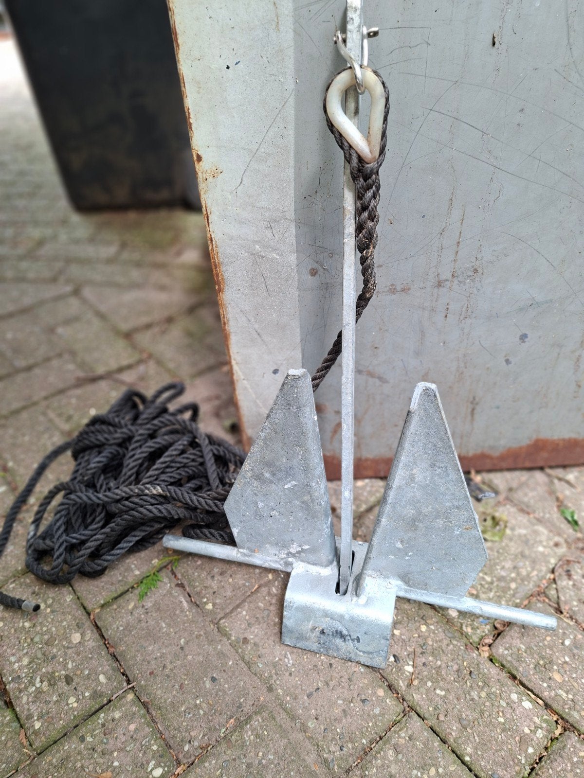 Anker 6 kg met lijn,  bootanker,, Ophalen, Gebruikt, Overige typen