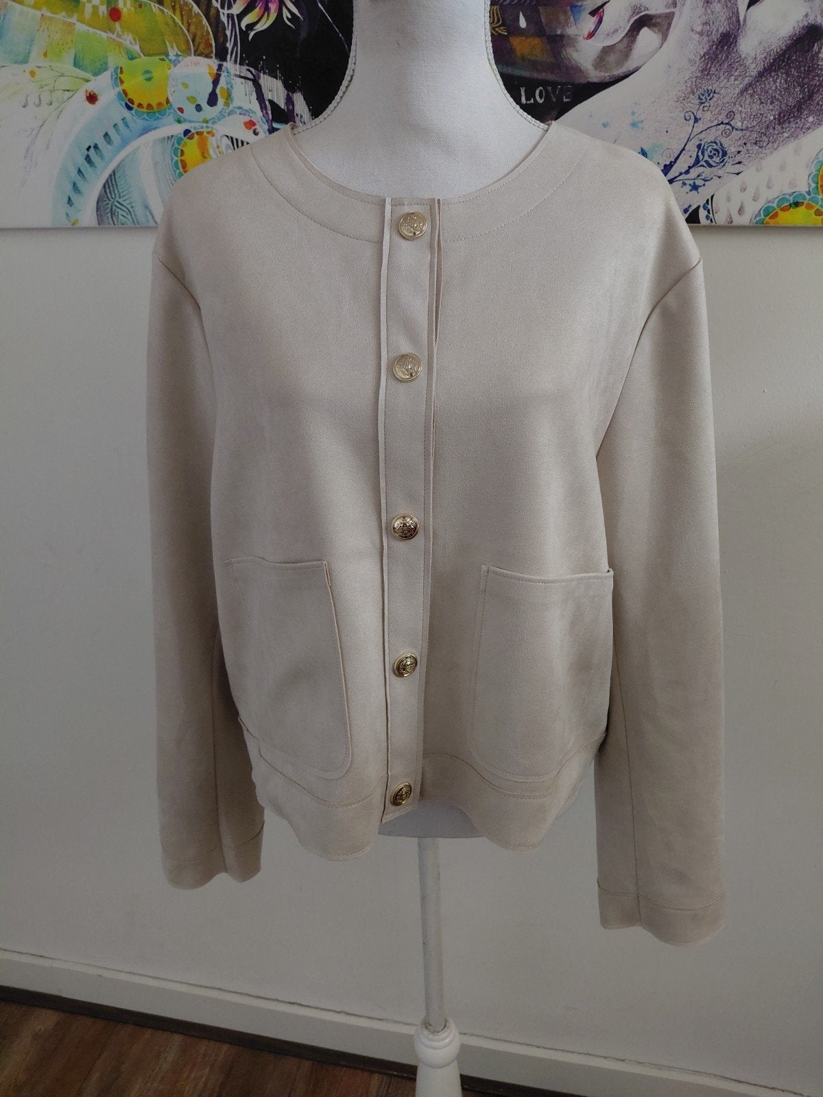 Prachtig H&M Jasje/Vestje Maat XL, H&M, Beige, Maat 46/48 (XL) of groter, Ophalen of Verzenden