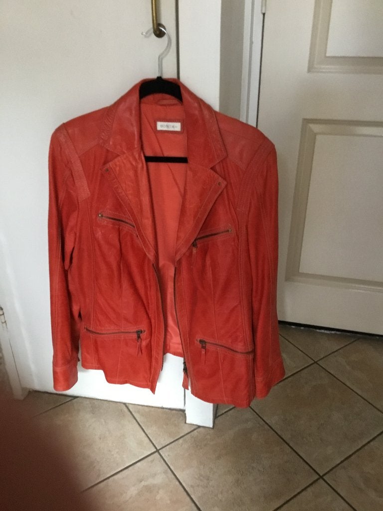 Leren jasje, Ophalen of Verzenden, Zo goed als nieuw, Maat 42/44 (L), Rood