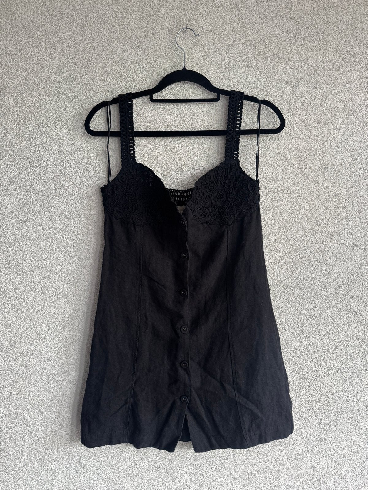 H&M zwarte korte linnen jurk met borduursels, Kleding | Dames, Jurken, H&M, H&M, Zwart, Ophalen of Verzenden