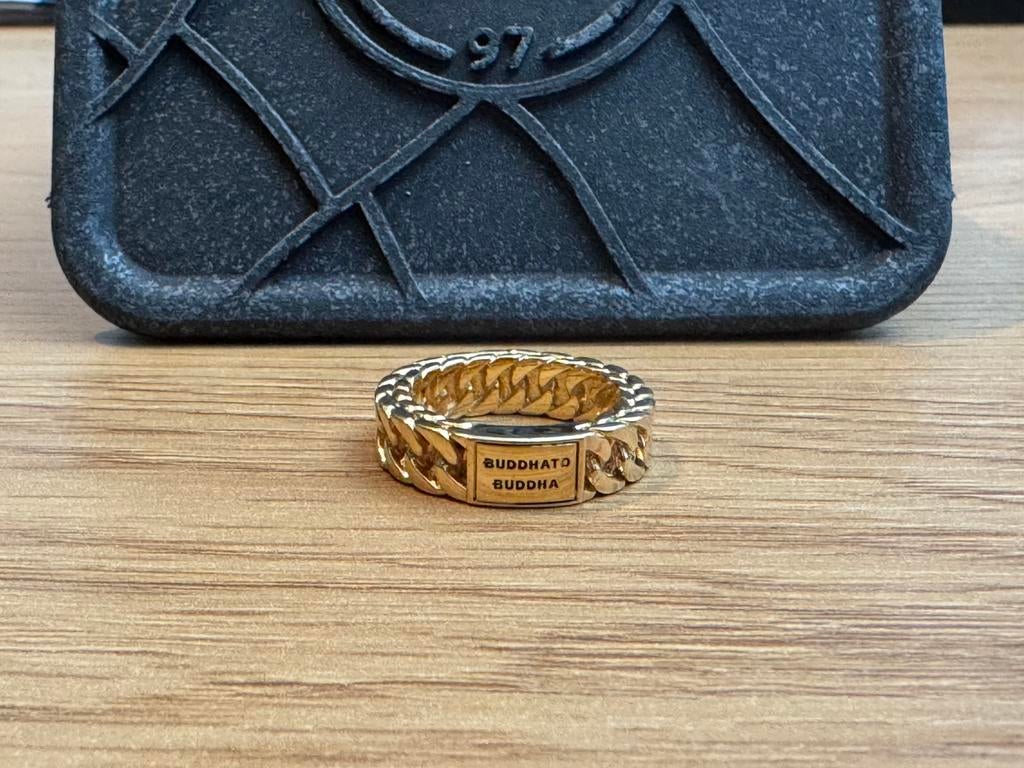 Buddha to Buddha ring gold plated maat 56, Sieraden, Tassen en Uiterlijk, Ringen, Ophalen, 20 of groter, Zo goed als nieuw, Dame