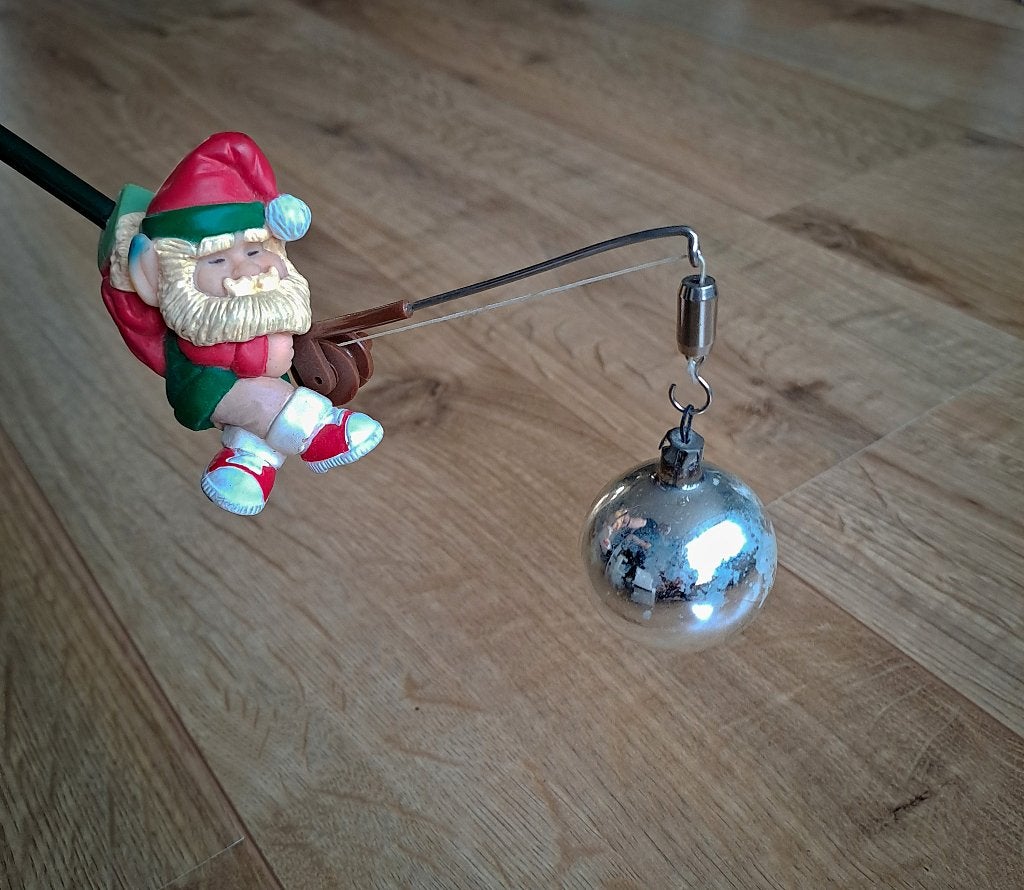 Kerstornament Merry Fishing Elf, Ophalen, Gebruikt