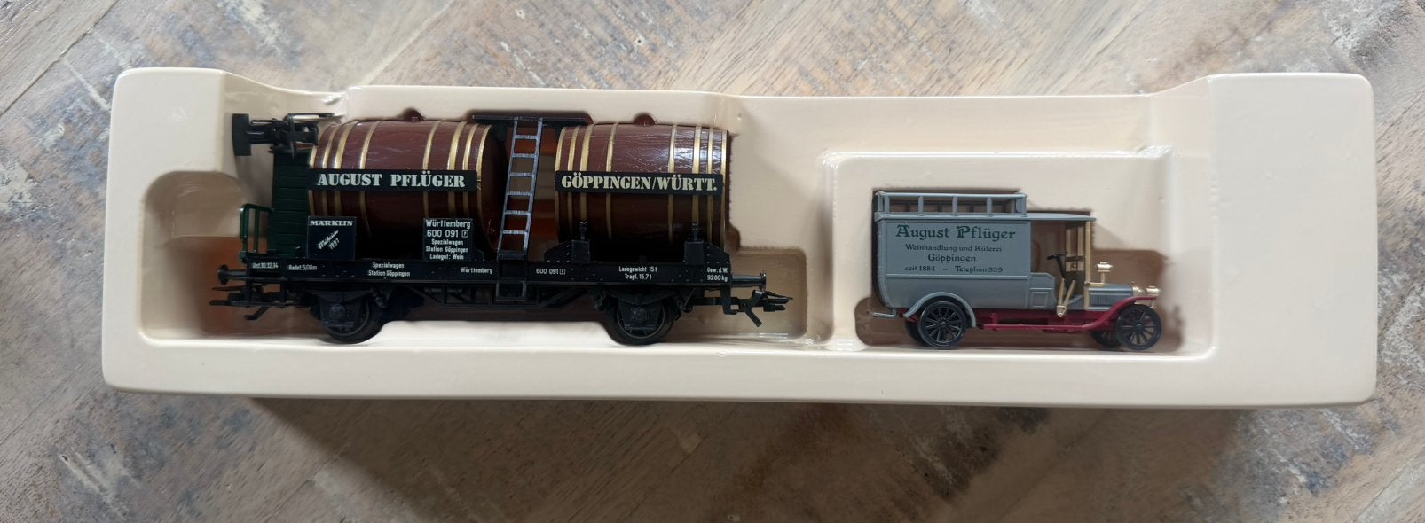 Märklin Museum 1991 H0 Museumwagon met voertuig ', Wisselstroom, Ophalen of Verzenden, Märklin, Nieuw