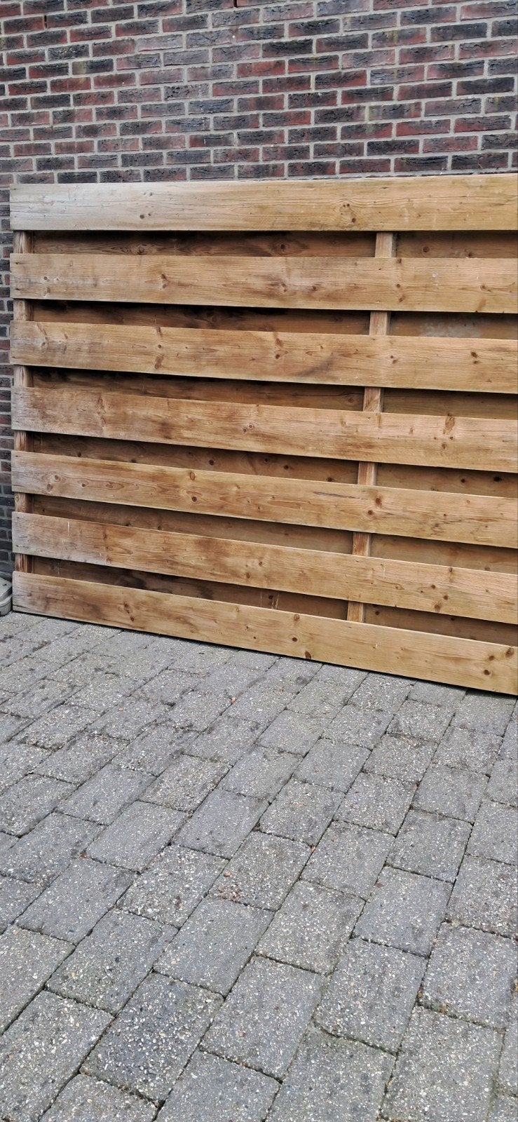 Harde Schutting:, Tuin en Terras, Schuttingen, Ophalen, Hout, Minder dan 3 meter, 1 tot 2 meter
