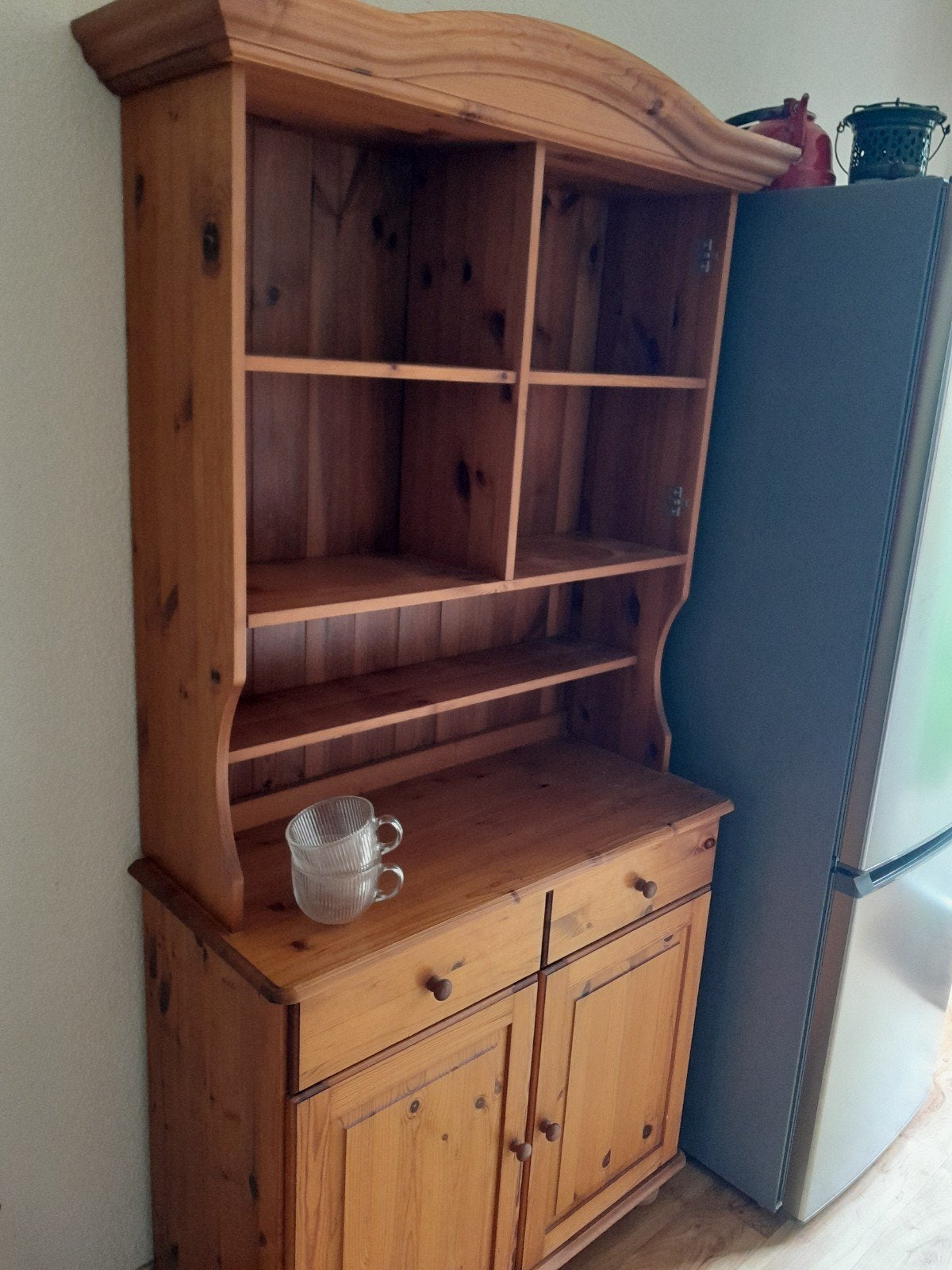 Grenen buffetkast 90 cm breed, Huis en Inrichting, Gebruikt, Met deur(en), 25 tot 50 cm, 50 tot 100 cm