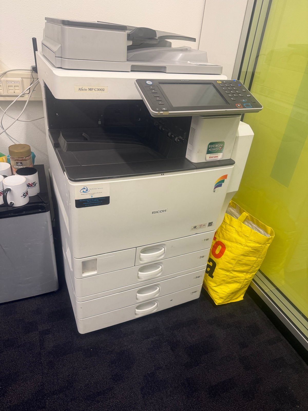 Ricoh Aficio MP C3002 All-in-one Printer/Kopieerapparaat, Computers en Software, Ophalen, All-in-one, Kleur printen, Zo goed als nieuw