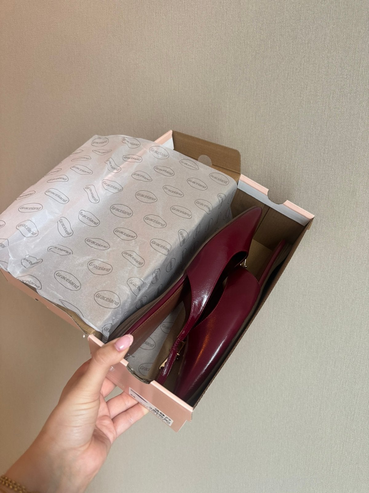 Burgundy slingbacks - zonder hak, Kleding | Dames, Schoenen, Nieuw, Rood, Ophalen