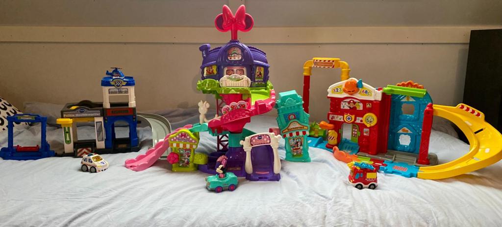 VTech ToetToet: Minnie’s + brandweerkazerne +politiebureau, Ophalen of Verzenden, Zo goed als nieuw, 2 tot 4 jaar
