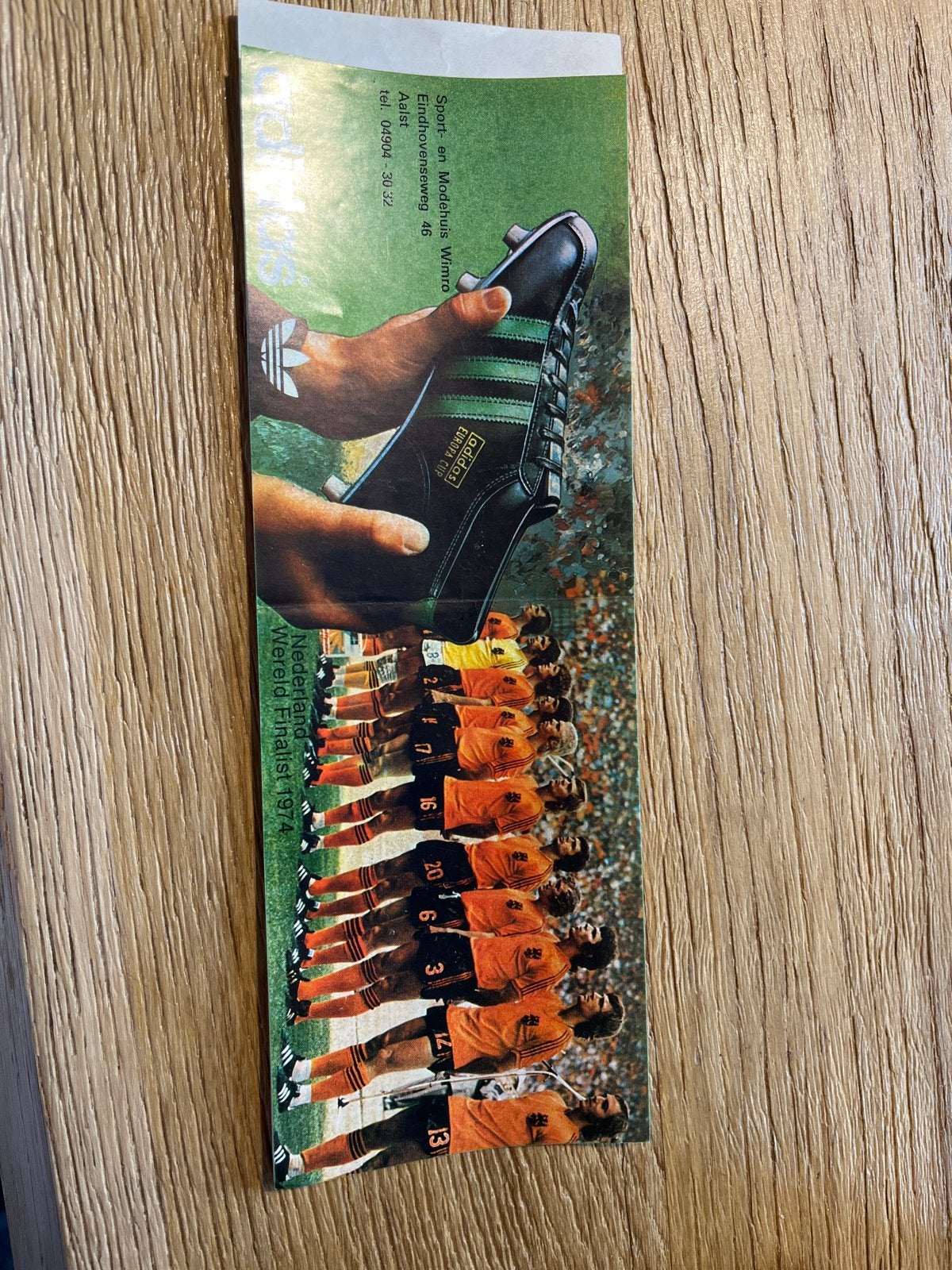 Vintage Adidas WK 1974 Nederland Wereld Finalist sticker, Ophalen of Verzenden, Gebruikt, Overige sporten, Boek of Tijdschrift