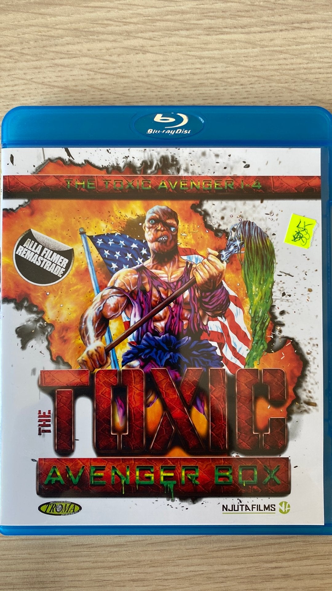 The toxic avenger box 1 2 3 4 blu ray, Ophalen of Verzenden, Zo goed als nieuw, Horror